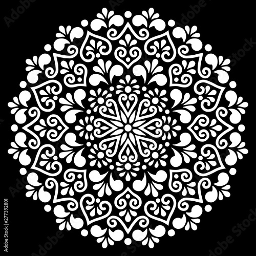 Pattern mandala white stencil doodles sketch