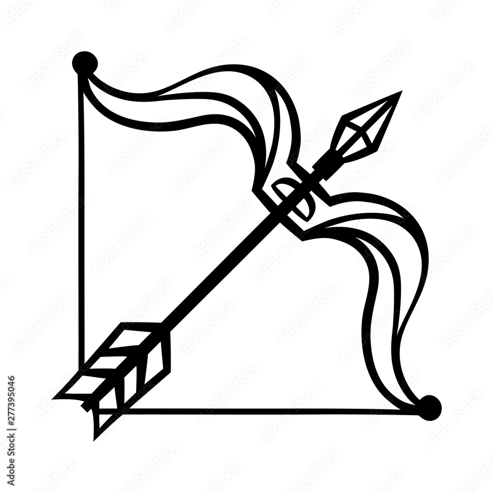 Sagittarius zodiac sign, black horoscope symbol. Sagittarius zodiac sign, black horoscope symbol.