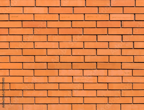 Red orange brick wall for background texture