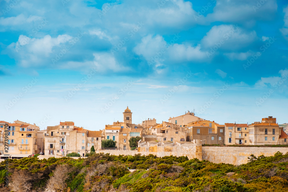 old town of Bonifacio, in Corsica, France