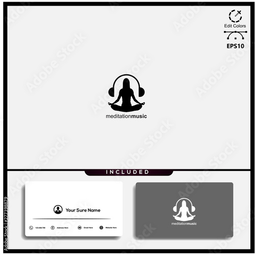 therapy music design logo concept