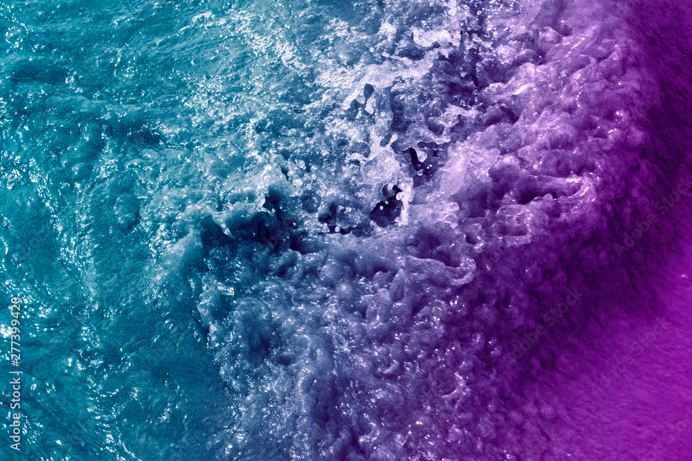 Abstract background sea wave surface with  filtered color on blue and purple, can using for background 