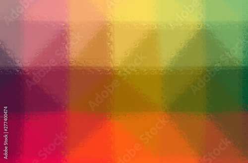 Abstract illustration of green  orange  pink  red Glass Blocks background