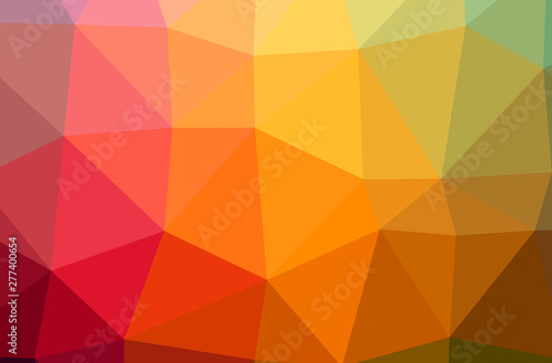 Illustration of abstract Orange, Red horizontal low poly background. Beautiful polygon design pattern.