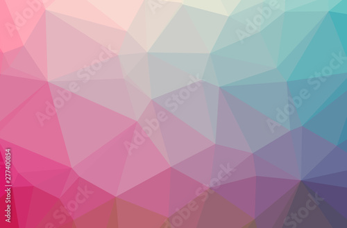 Illustration of abstract Pink horizontal low poly background. Beautiful polygon design pattern.