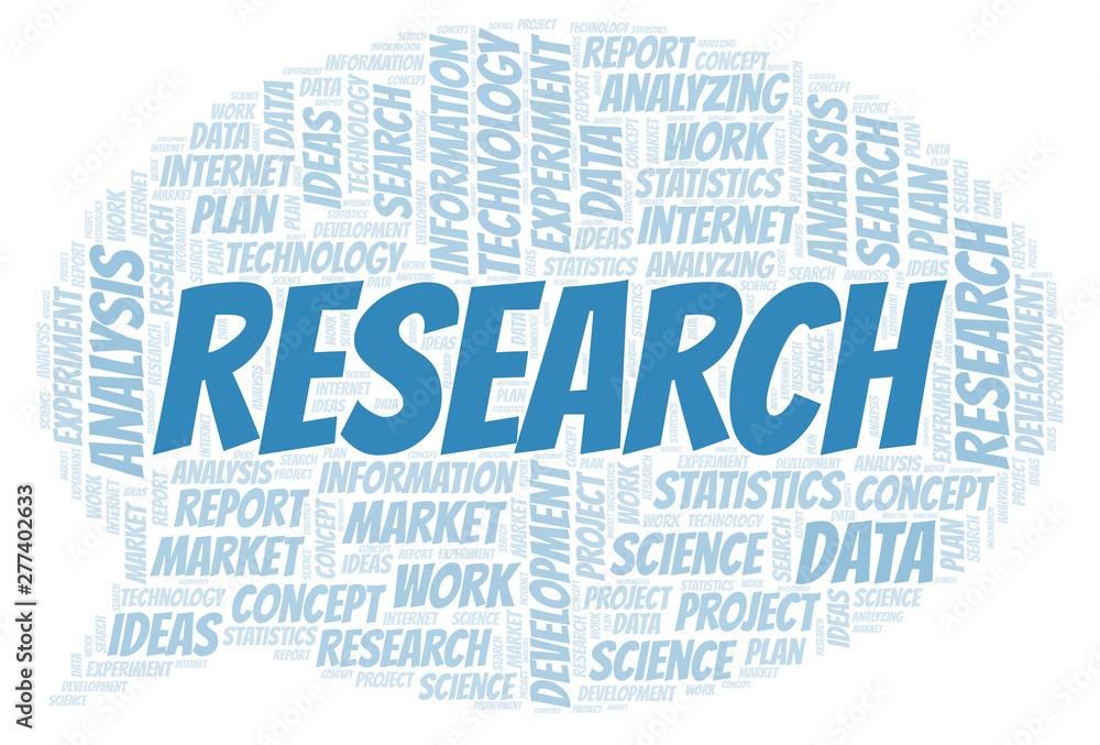 Obraz premium Research word cloud.