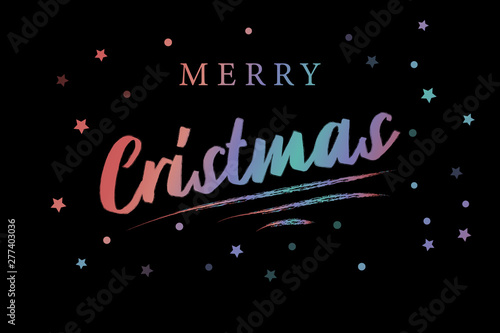 Merry Christmas text design. Design for banner, greeting card.