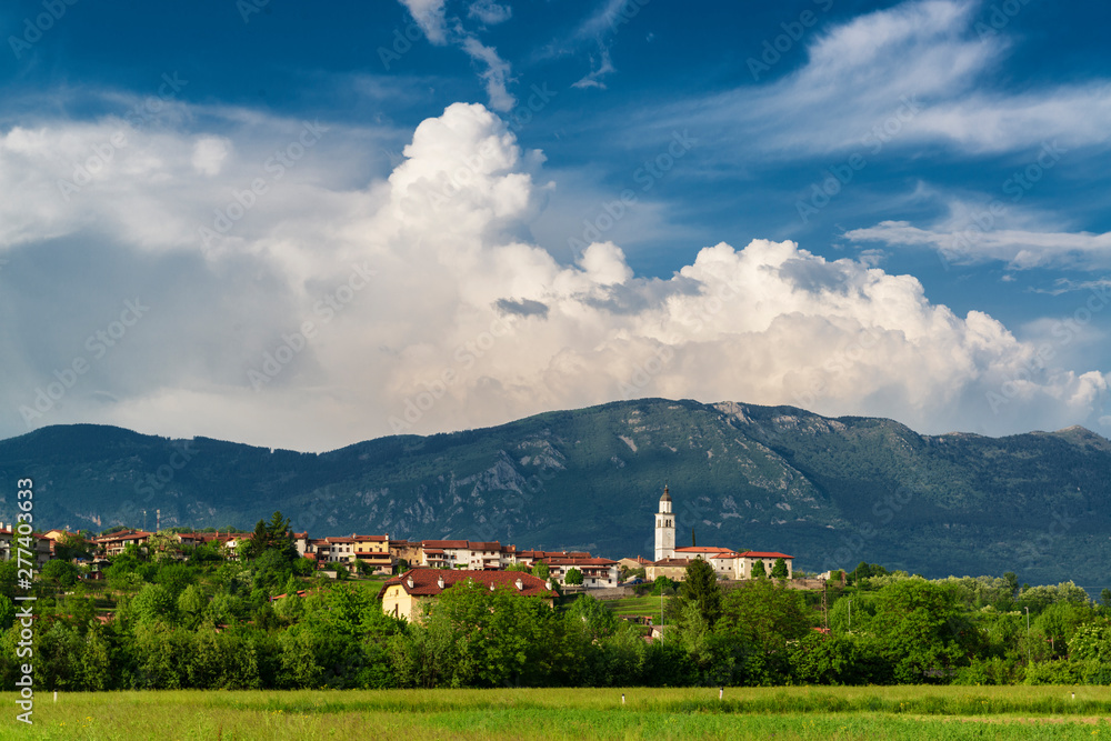 Beautiful landscape in Vipava valley, Slovenia.