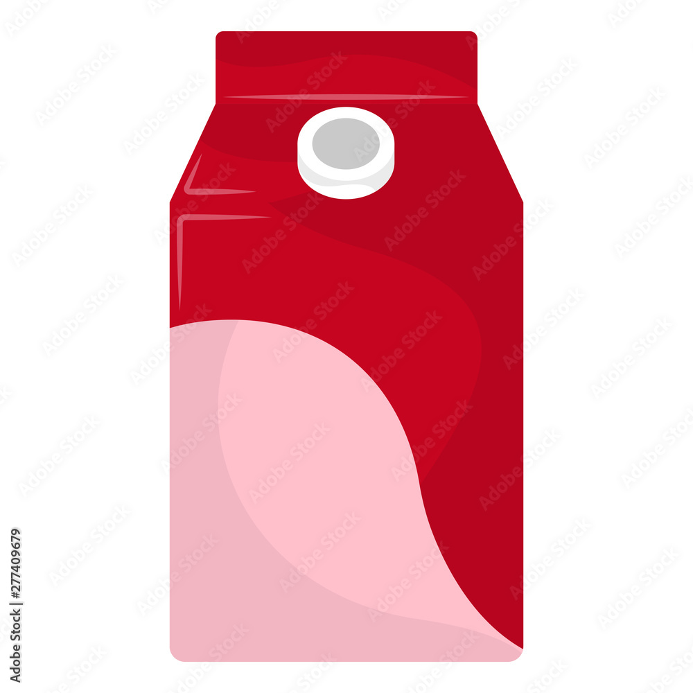 Fototapeta premium Isolated juice box on a white background - Vector