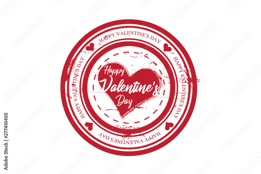 Valentines heart seal stamp