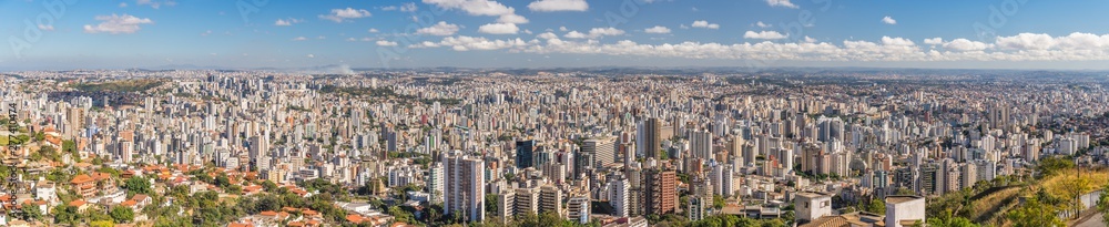 Panoramic High Quality Aerial View Image of Belo Horizonte Cityscape and its Buildings During the Day - Taken from Mangabeiras Park Viewpoint