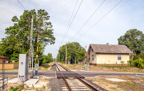 Train station of Balaton lelle in the street in a summer day near the lake of the town in a sunny day.