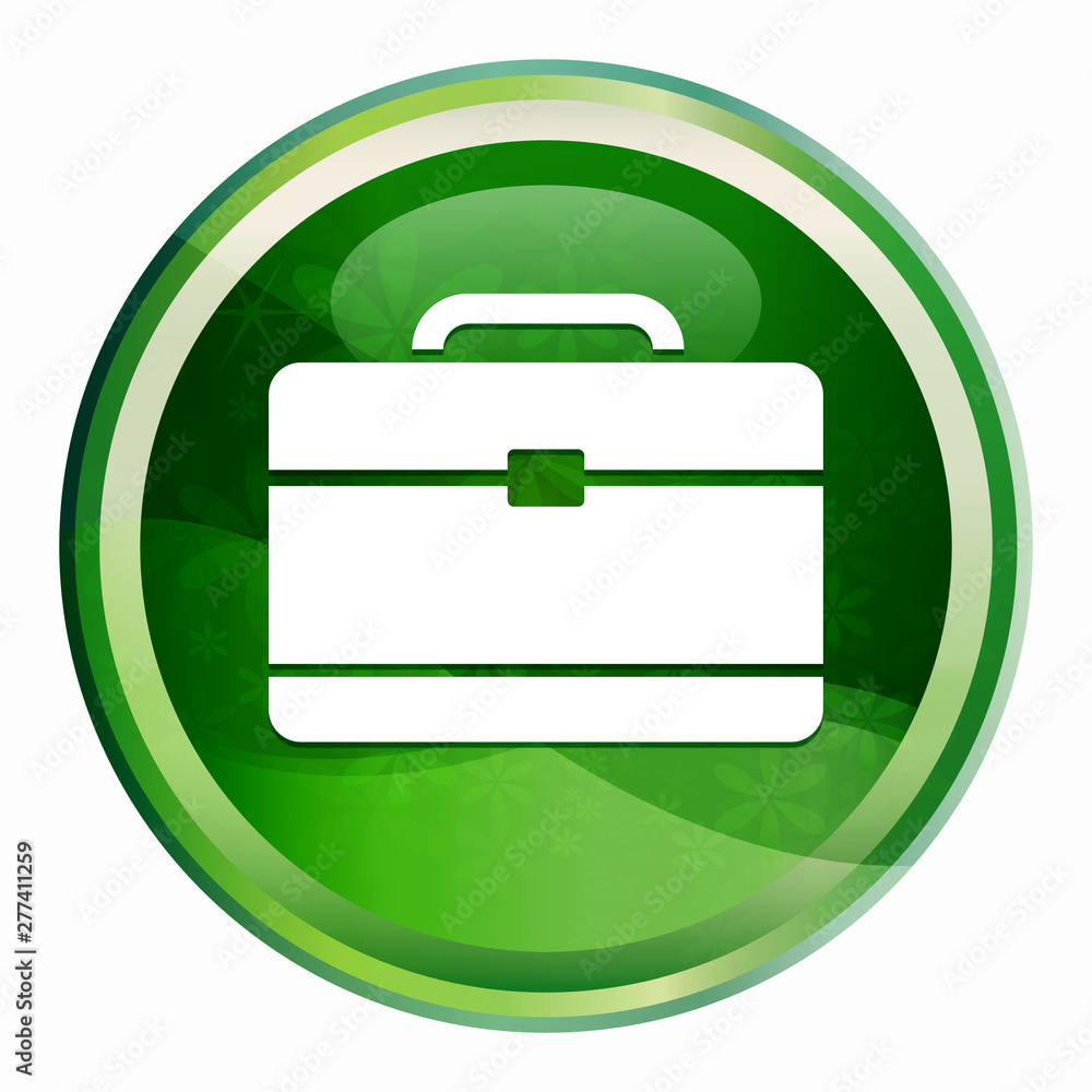 Briefcase icon Natural Green Round Button Briefcase icon Natural Green Round Button