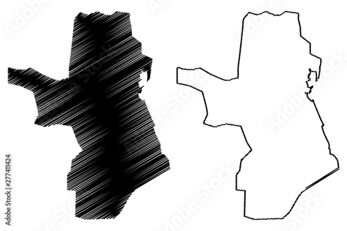 Fotografie Takeo Province (Kingdom of Cambodia, Kampuchea, Provinces of Cambodia) map vecto