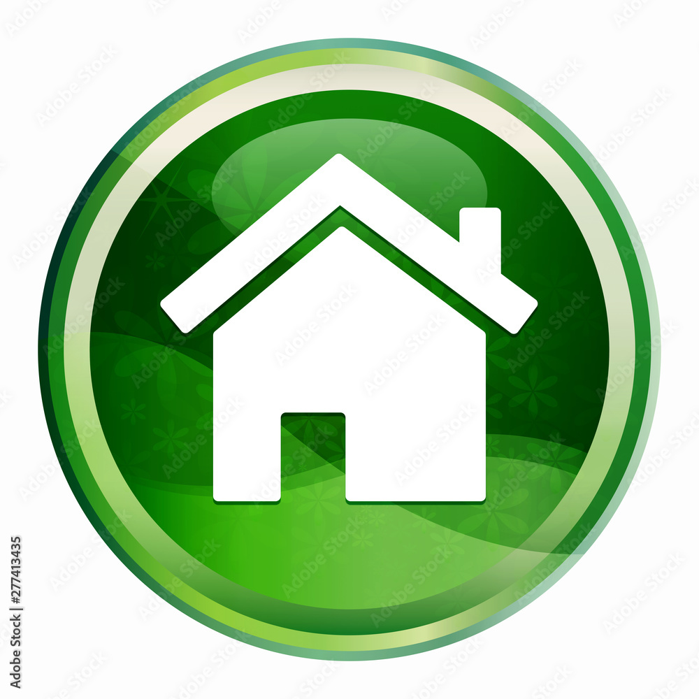 Home icon Natural Green Round Button Home icon Natural Green Round Button