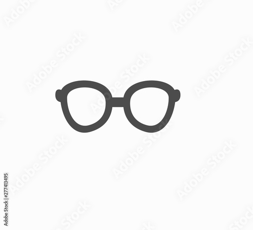 Flat vector design glasses icon isolated. Poor vision, myopia