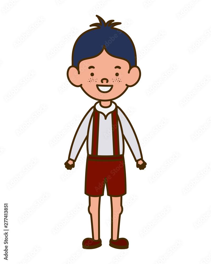 student boy standing smiling on white background student boy standing smiling on white background