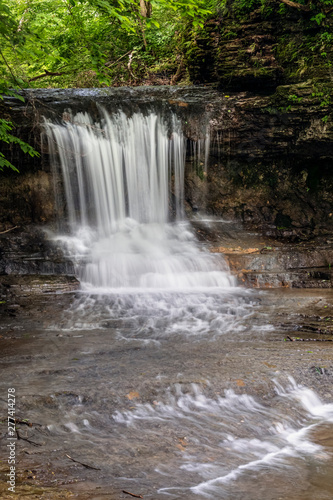 The Cascades at Glen Helen -  The Cascades waterfall  on Birch Creek  splashes into a rocky ravine along the Innman Trail at Glen Helen Nature Preserve in Yellow Springs  Ohio.
