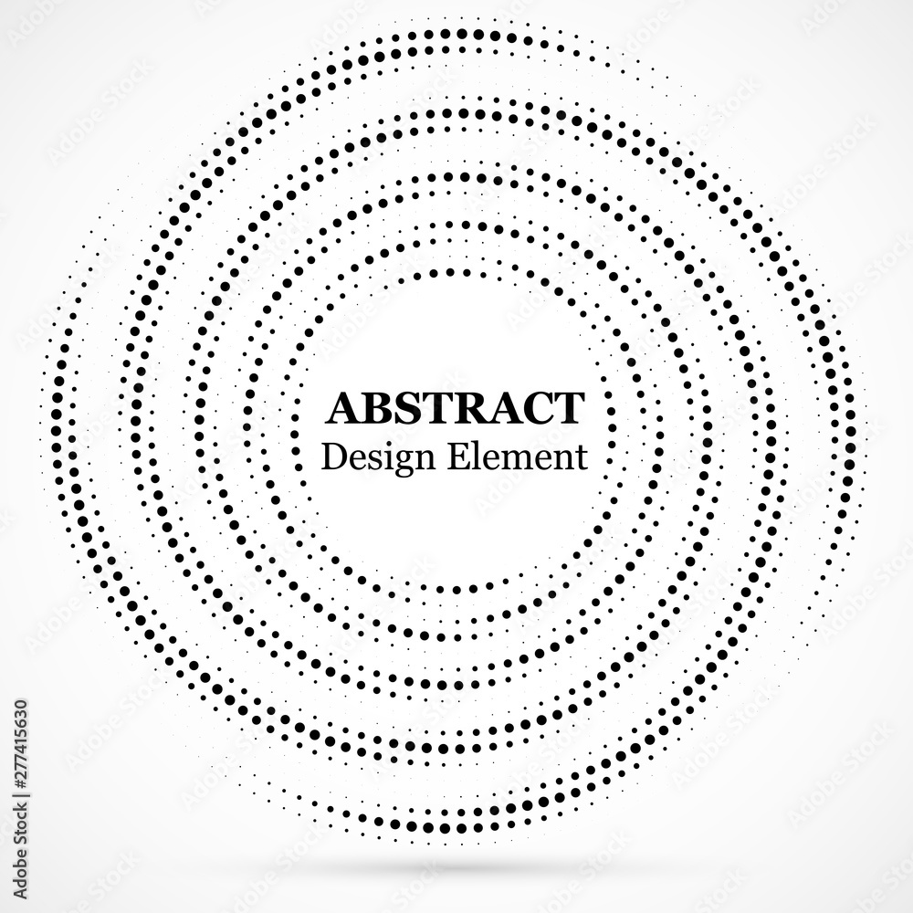 Black abstract vector circle frame halftone dots design element.Halftone effect vector pattern for your design. Circle dots isolated on the white background for advertisement. Black abstract vector circle frame halftone dots design element.Halftone effect vector pattern for your design. Circle dots isolated on the white background for advertisement.
