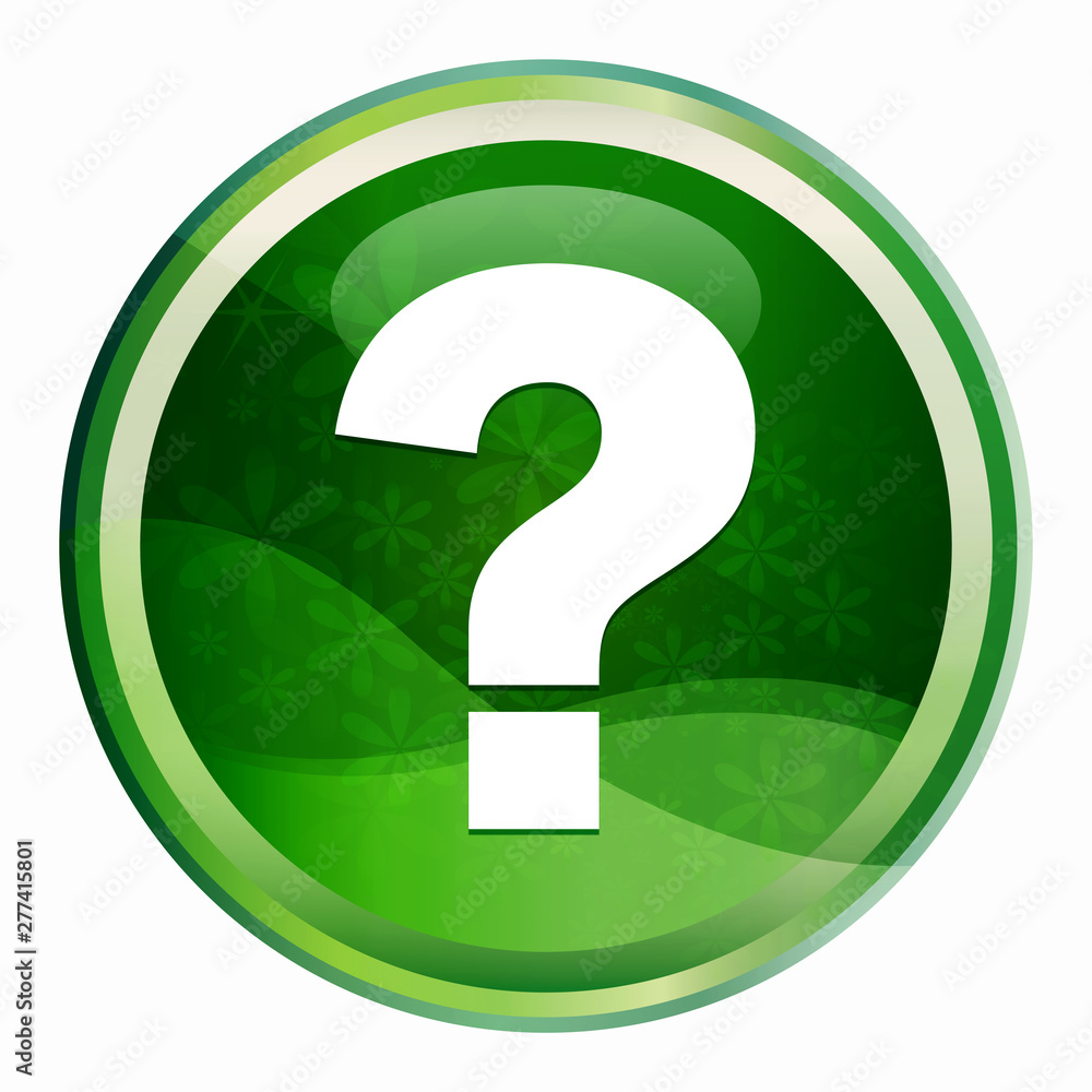 Question mark icon Natural Green Round Button Question mark icon Natural Green Round Button
