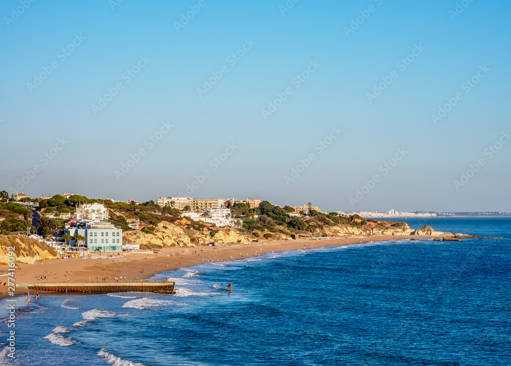 View towards Pescadores, Inatel and Alemaes Beaches, Albufeira, Algarve, Portugal