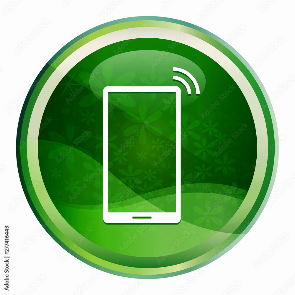 Smartphone network signal icon Natural Green Round Button Smartphone network signal icon Natural Green Round Button
