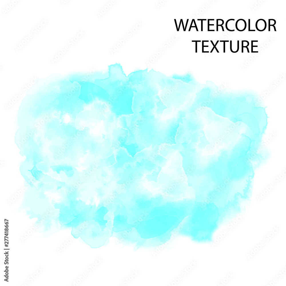 Abstract soft blue textured watercolor splash isolated on white paper background. Watercolor splash EPS 10 Abstract soft blue textured watercolor splash isolated on white paper background. Watercolor splash EPS 10