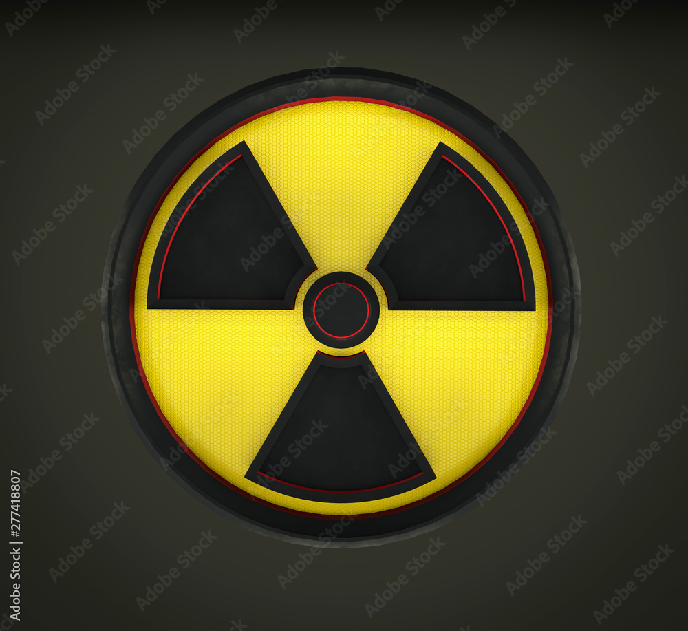 3D Rendering of circular radiaction sign 3D Rendering of circular radiaction sign
