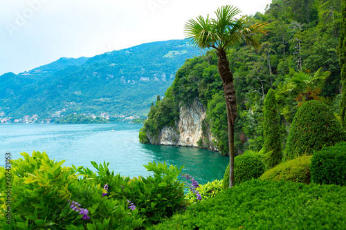 Beautiful landscape of Lake Como  Lombardy  Italy