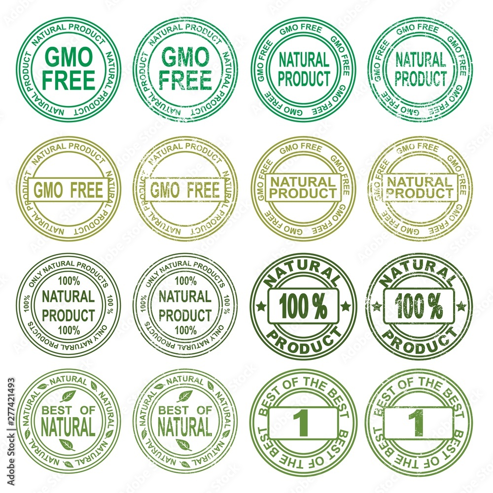 A set of stamps. Natural product.