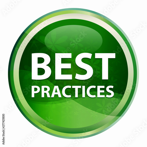 Best Practices Natural Green Round Button