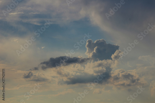 clouds in the blue sky