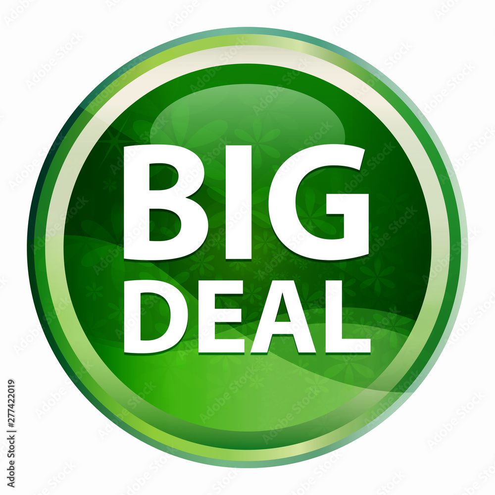 Big Deal Natural Green Round Button Big Deal Natural Green Round Button