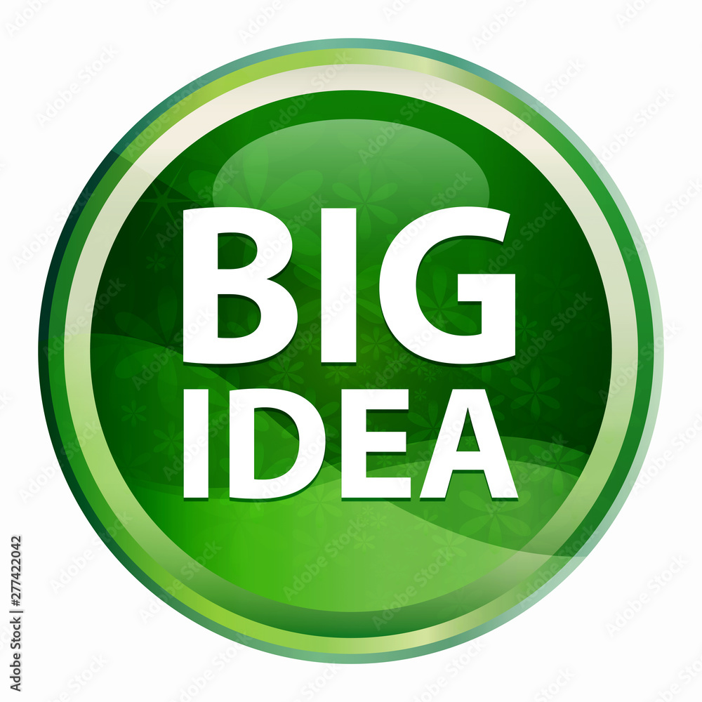 Big Idea Natural Green Round Button Big Idea Natural Green Round Button