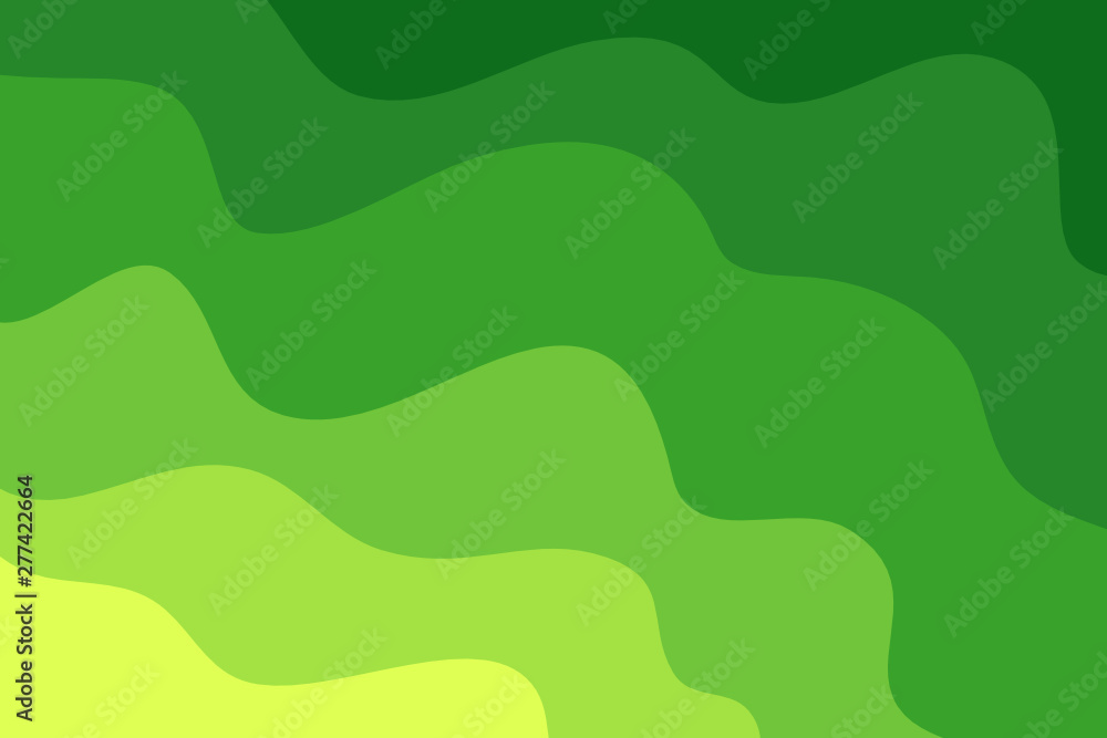 Fototapeta premium Abstract green wave background.