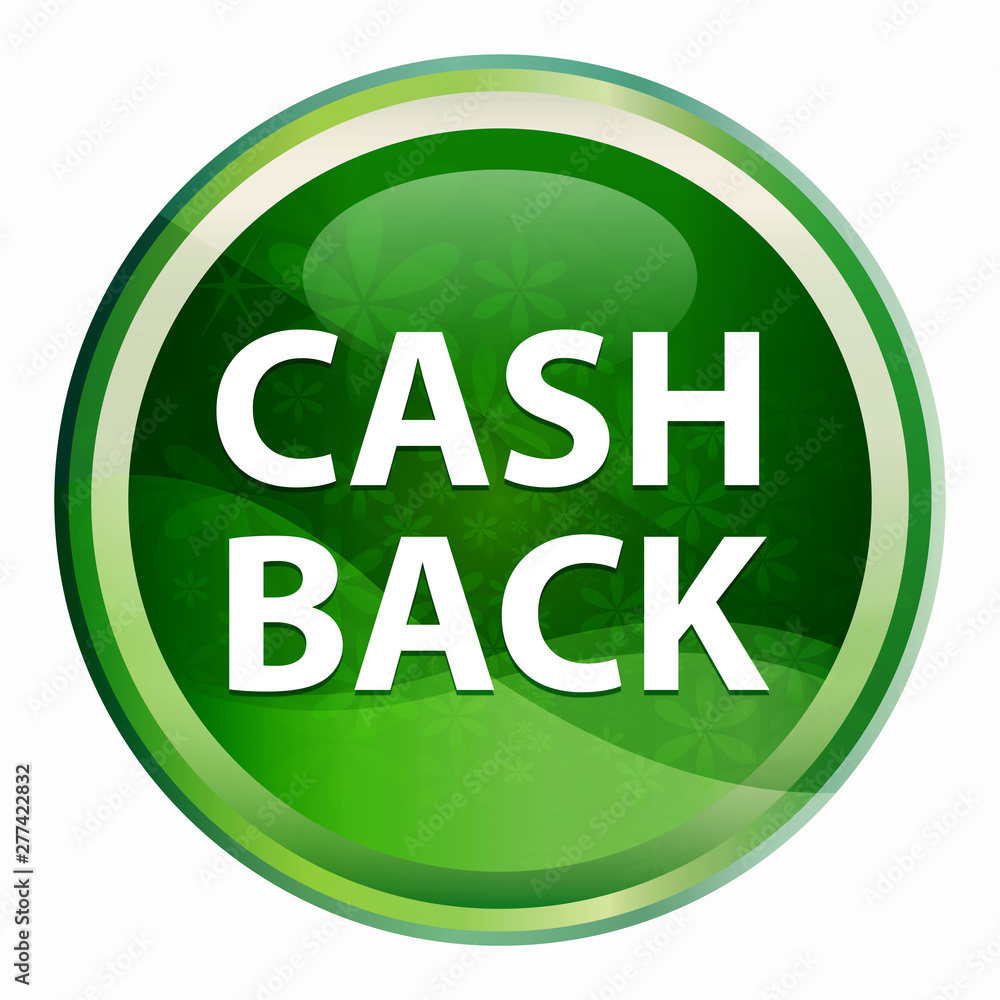 Cash Back Natural Green Round Button Cash Back Natural Green Round Button