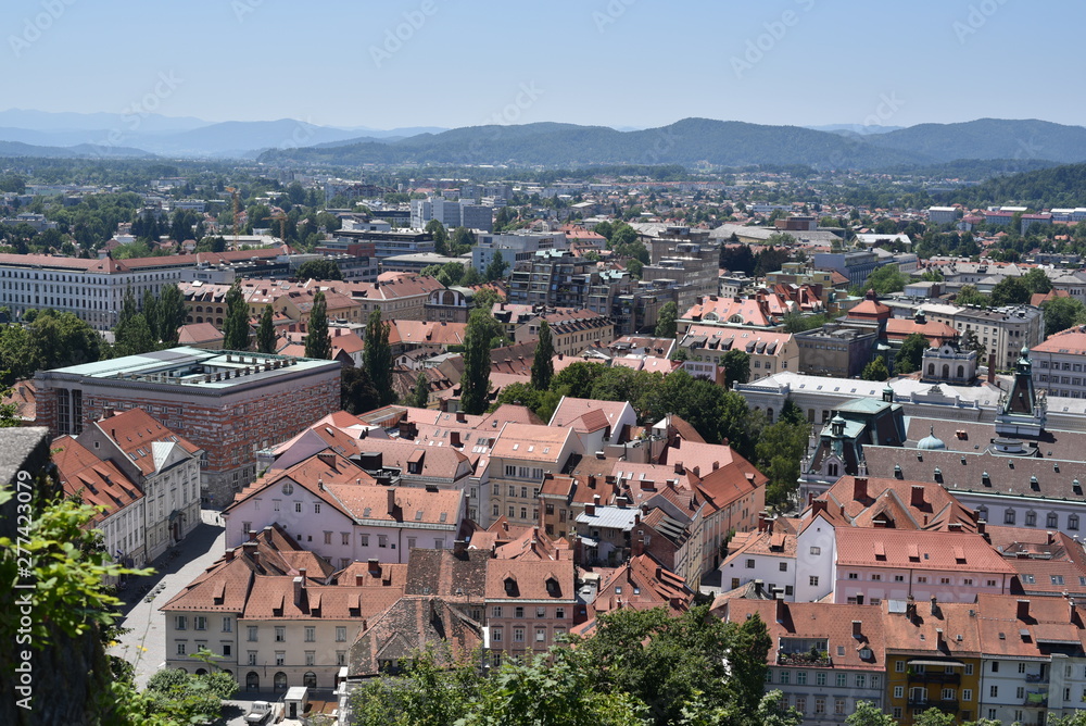 View of centre of Ljubljana