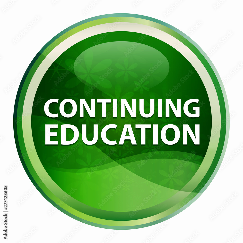 Continuing Education Natural Green Round Button Continuing Education Natural Green Round Button