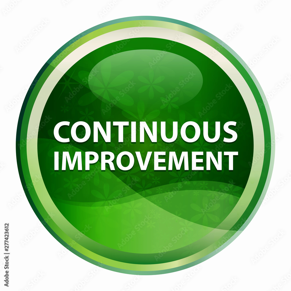 Continuous Improvement Natural Green Round Button Continuous Improvement Natural Green Round Button