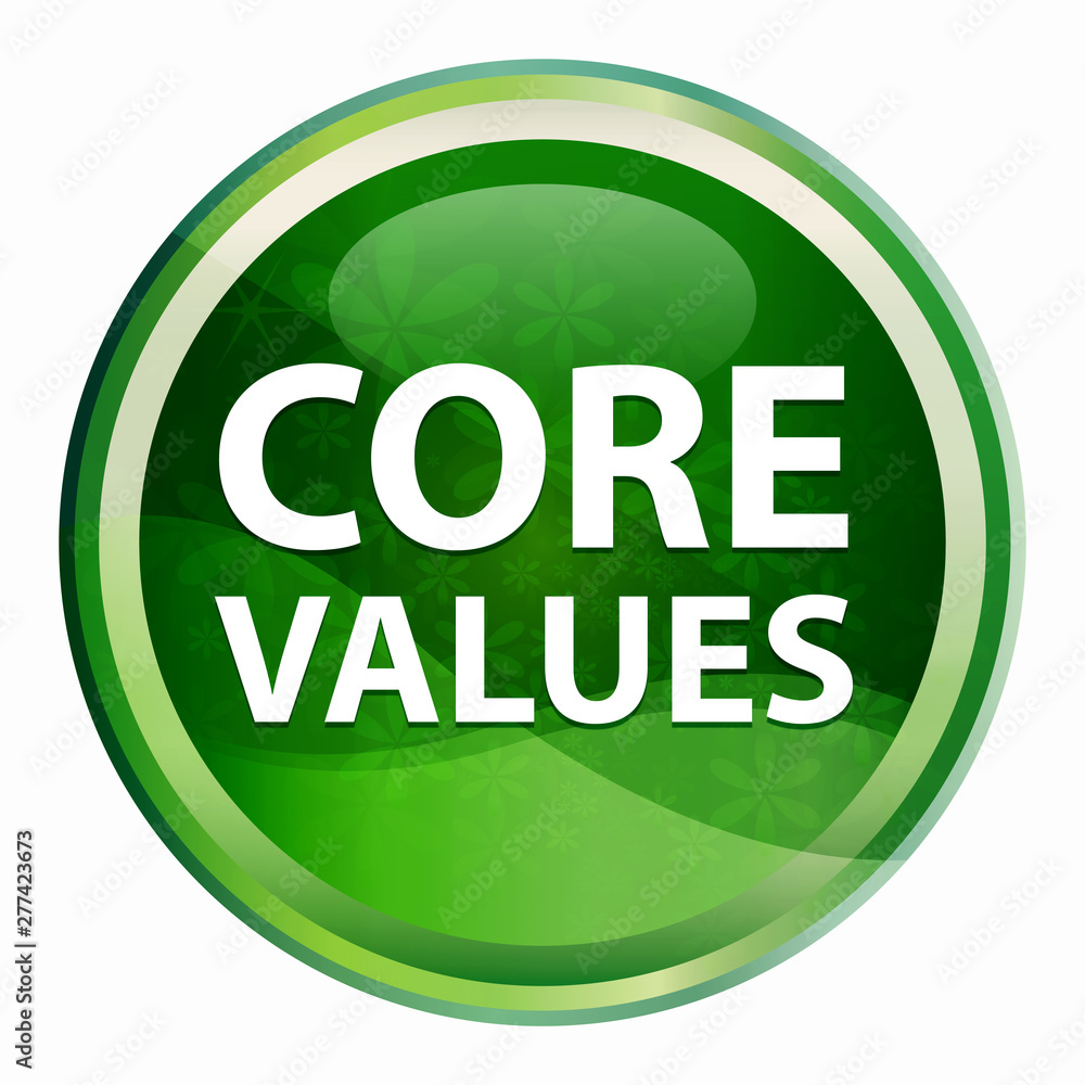 Core Values Natural Green Round Button Core Values Natural Green Round Button