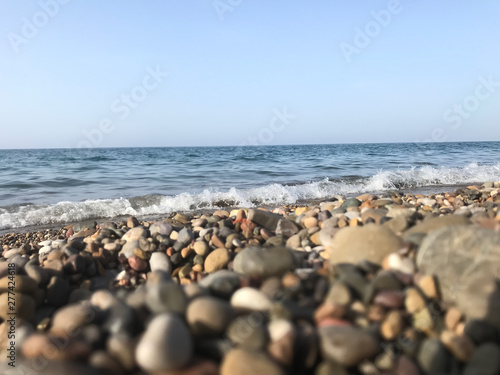La spiaggia pietrosa di Altavilla  - Palermo -Sicilia - Italia