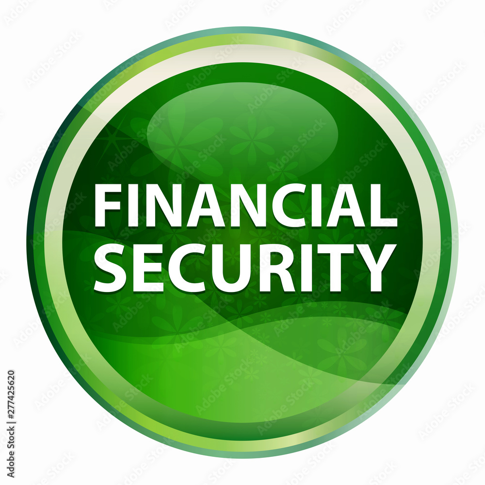 Financial Security Natural Green Round Button Financial Security Natural Green Round Button
