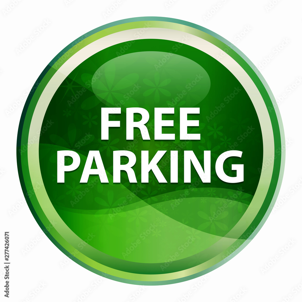 Free Parking Natural Green Round Button Free Parking Natural Green Round Button