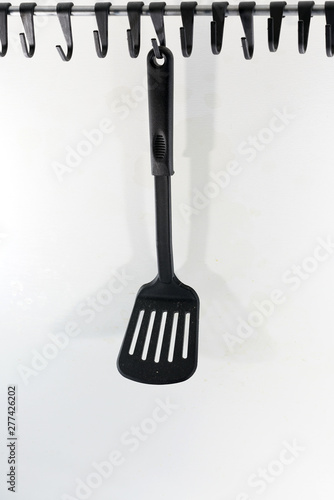 A spatula, also pan knife, slot turner, baking shovel, roasting turner, frying pan, Nehmgerät or kitchen friend called, is a kitchen appliance for turning food in the pan.