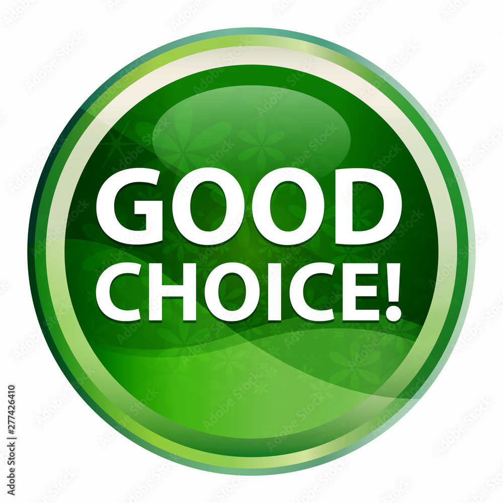 Good Choice! Natural Green Round Button Good Choice! Natural Green Round Button