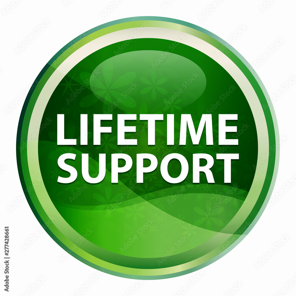 Lifetime Support Natural Green Round Button Lifetime Support Natural Green Round Button