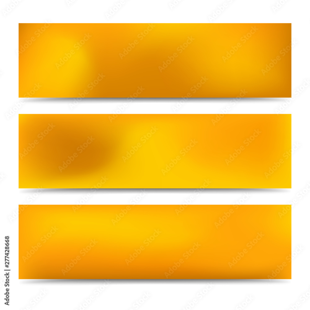 Smooth abstract blurred gradient banners set Smooth abstract blurred gradient banners set