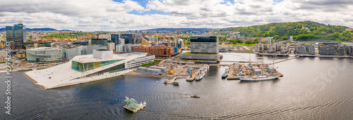 Photography Aerial panoramic view of the Opera House and new business quarter