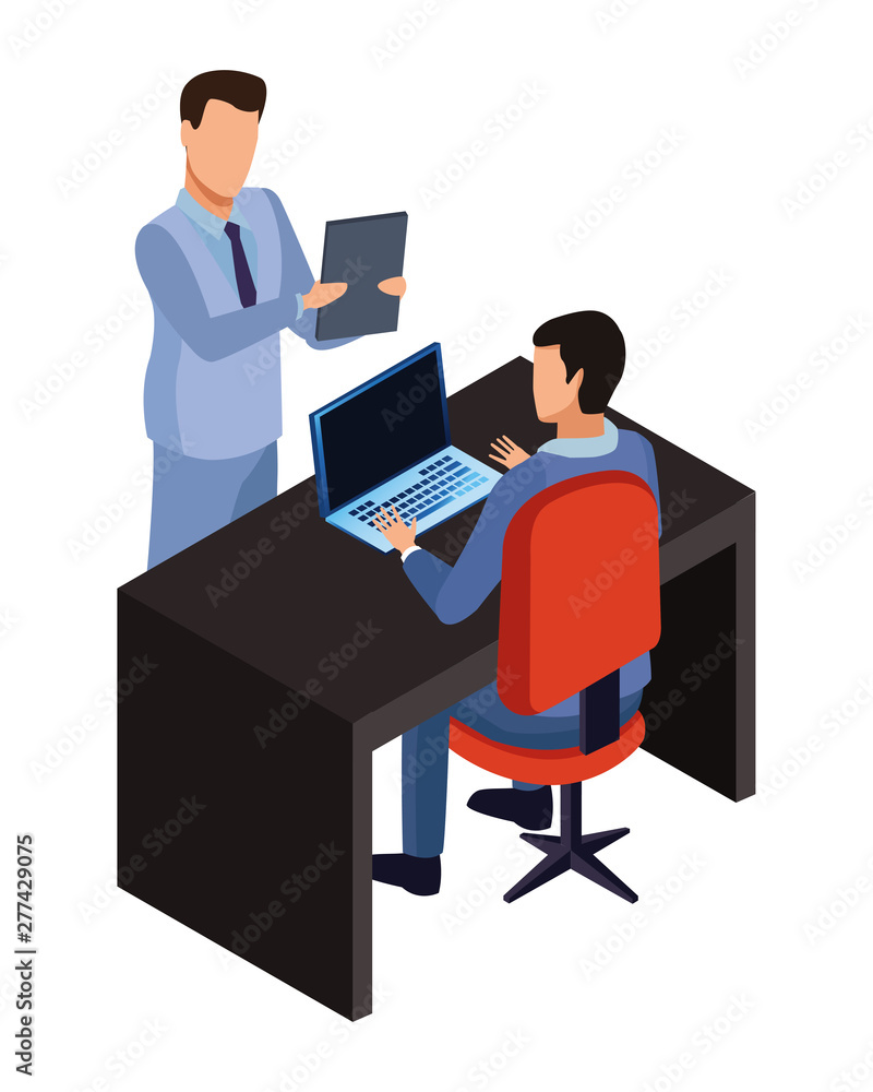 Businessmen using technology for business Businessmen using technology for business