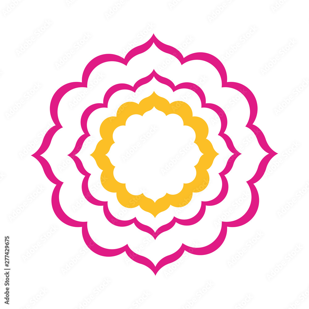 colorful flower of the india icon colorful flower of the india icon